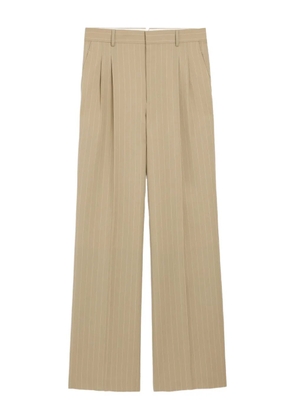 AMI Paris striped pleated trousers - Neutrals