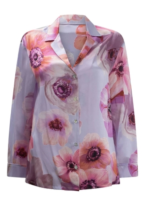 SLEEP NO MORE floral-print shirt - Purple