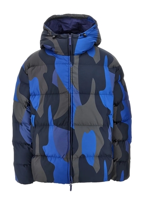 Ea7 Emporio Armani hooded camouflage-print jacket - Blue
