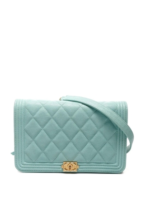 CHANEL Pre-Owned 2019 Boy Wallet On Chain bag - Blue