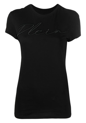 Philipp Plein embroidered-logo cotton T-shirt - Black