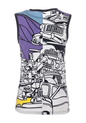 Celine Pre-Owned 1990-2000 car-print sleeveless tank top - Purple