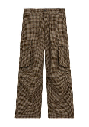 A Paper Kid houndstooth cargo pants - Brown