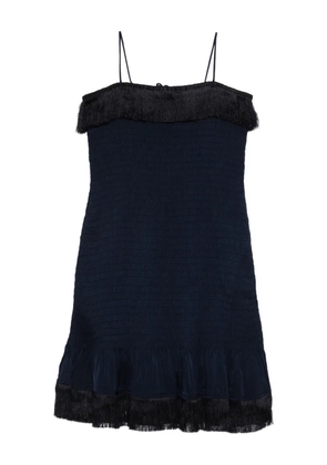 By Malene Birger frange tassel mini dress - Blue