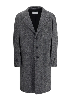 Givenchy herringbone-pattern notched-lapel coat - Grey