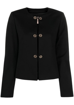 TWINSET logo-buttons cropped blazer - Black