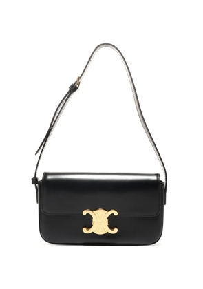 Celine Pre-Owned 2021 triomphe leather shoulder bag - Black