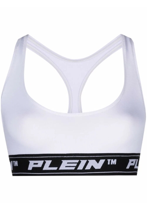 Philipp Plein logo-underwear bra - White