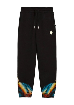 COUNTY OF MILAN wings-graphic track pants - Black