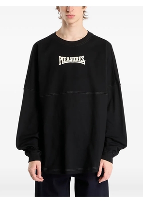 Pleasures bulldog-motif long-sleeve T-shirt - Black