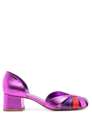 Sarah Chofakian Marjorie panelled pumps - Pink