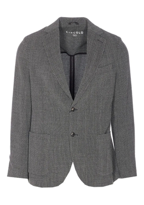 Circolo 1901 chevron single-breasted jacket - Grey