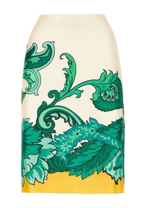 ETRO silk midi skirt - White