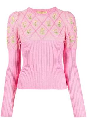 CORMIO long-sleeve knitted top - Pink