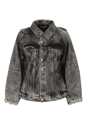 Marques'Almeida crystal-embellished denim jacket - Grey