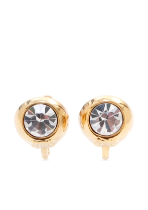 Celine Pre-Owned rhinestone clip-on earrings - Gold