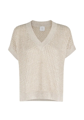 Eleventy V-neck top - Neutrals
