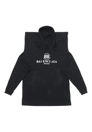 Balenciaga Pre-Owned 2017 logo hoodie - Black