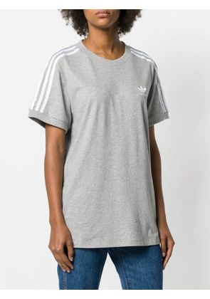 adidas striped overarm logo T-shirt - Grey