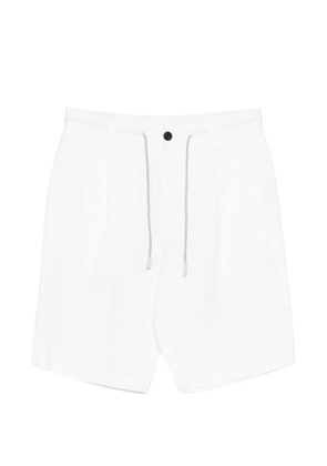 Eleventy drawstring pleated shorts - White