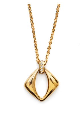 Saint Laurent Pre-Owned 2000s rhinestone pendant necklace - Gold