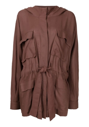 Lenny Niemeyer drawstring hooded parka - Brown