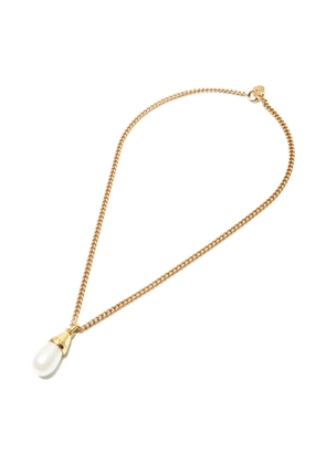 Celine Pre-Owned 1980-1990 faux-pearl pendant necklace - Gold