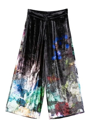 YAVI printed drawstring trousers - Black