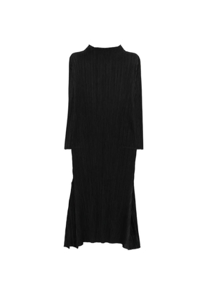 Pleats Please Issey Miyake Ole! high-neck A-line midi dress - Black