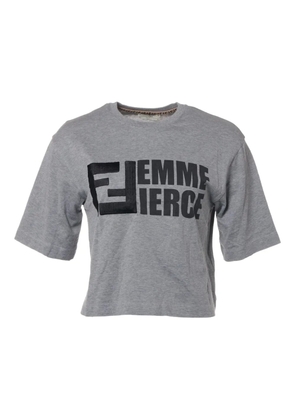 Fendi Pre-Owned 2019 logo-print T-shirt - Grey