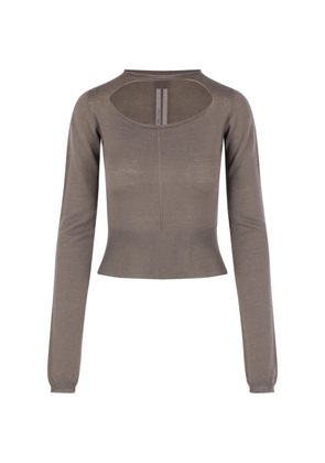 Rick Owens cut-out long-sleeved top - Brown