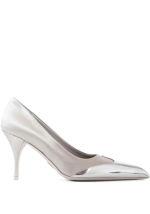 Prada 85mm leather heeled pumps - Neutrals