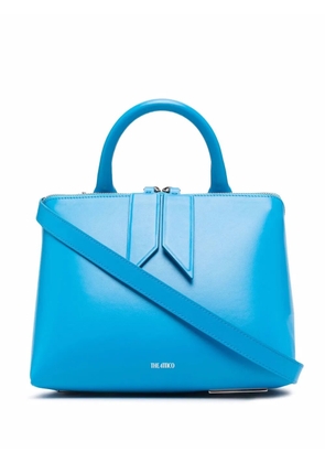 The Attico Monday triangle leather tote bag - Blue