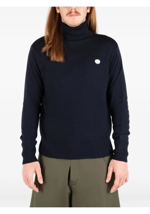 Société Anonyme roll-neck logo-patch sweater - Blue