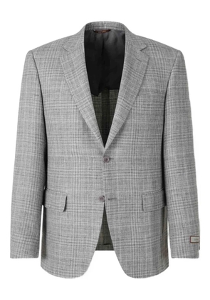 Canali notched-lapel checked blazer - Grey