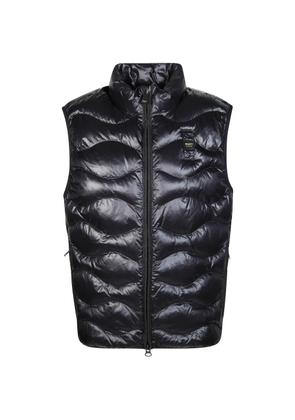 Blauer Danny quilted zip gilet - Black