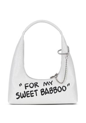 Marge Sherwood x Peanuts cracked leather shoulder bag - White