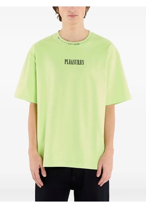 Pleasures text detail T-shirt - Green