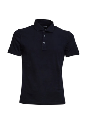 Fedeli mother-of-pearl button polo shirt - Blue