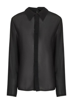 MM6 Maison Margiela asymmetric-collar shirt - Black