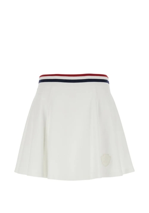 Brunello Cucinelli striped-trim A-line mini skirt - White