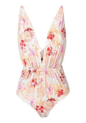 Clube Bossa Maio Clavert plunge one-piece - Neutrals