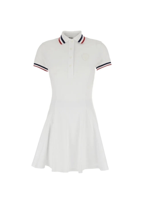 Brunello Cucinelli striped-trim A-line mini dress - White