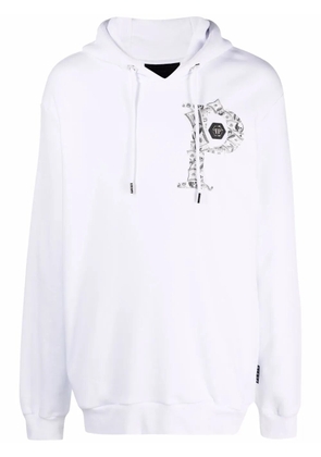 Philipp Plein Money logo-print hoodie - White