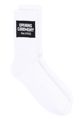 Opening Ceremony box logo socks - White