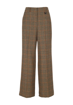 Lorena Antoniazzi check-pattern trousers - Brown