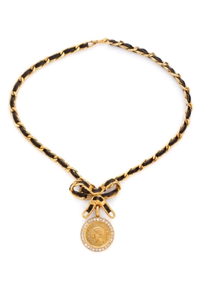 CHANEL Pre-Owned 1995 pendant necklace - Black