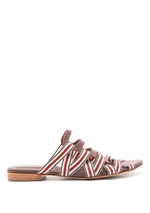 Sarah Chofakian Mia strappy slides - Brown