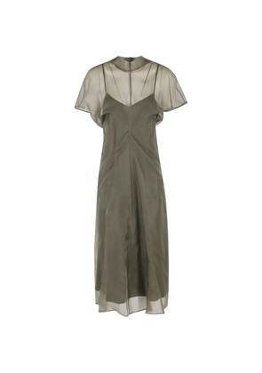 Federica Tosi sheer maxi dress - Green