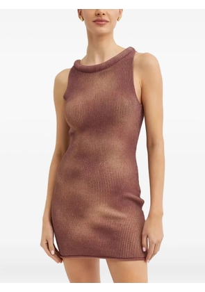 Aya Muse Fiora ombré-effect mini dress - Brown